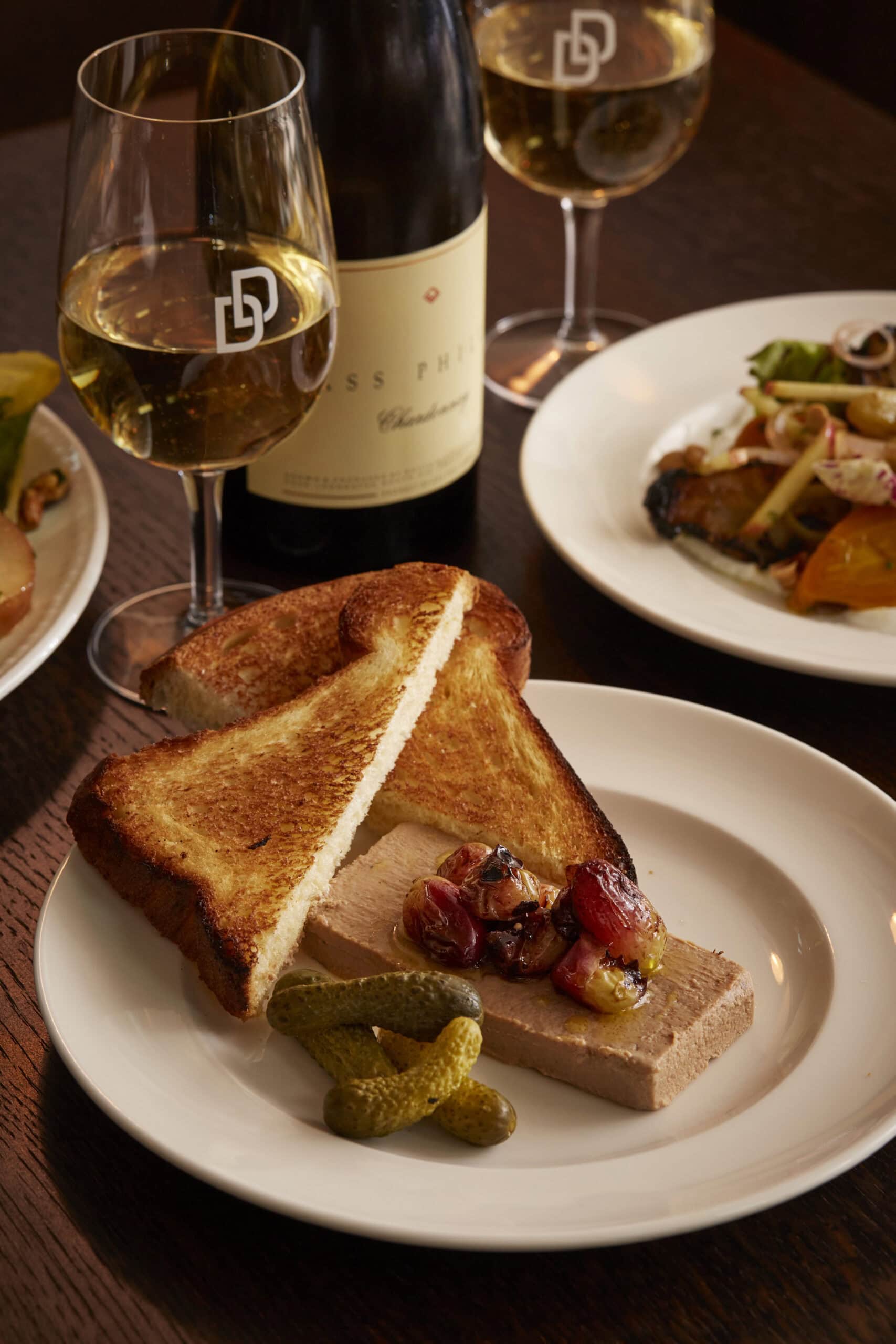 Duck liver parfait with toast and cornichons at The Dry Dock Balmain Sydney