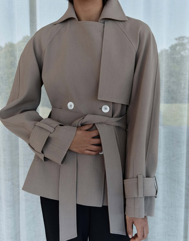 Elka Collective Selena Cropped Trench Coat