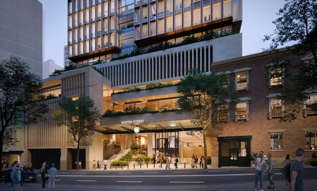 Depiction of Hunter Street West Tower Metro Stop