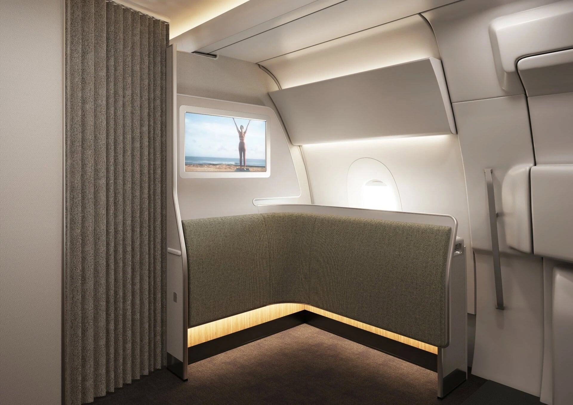 Proposed Wellbeing Zone on Qantas Airbus A350.