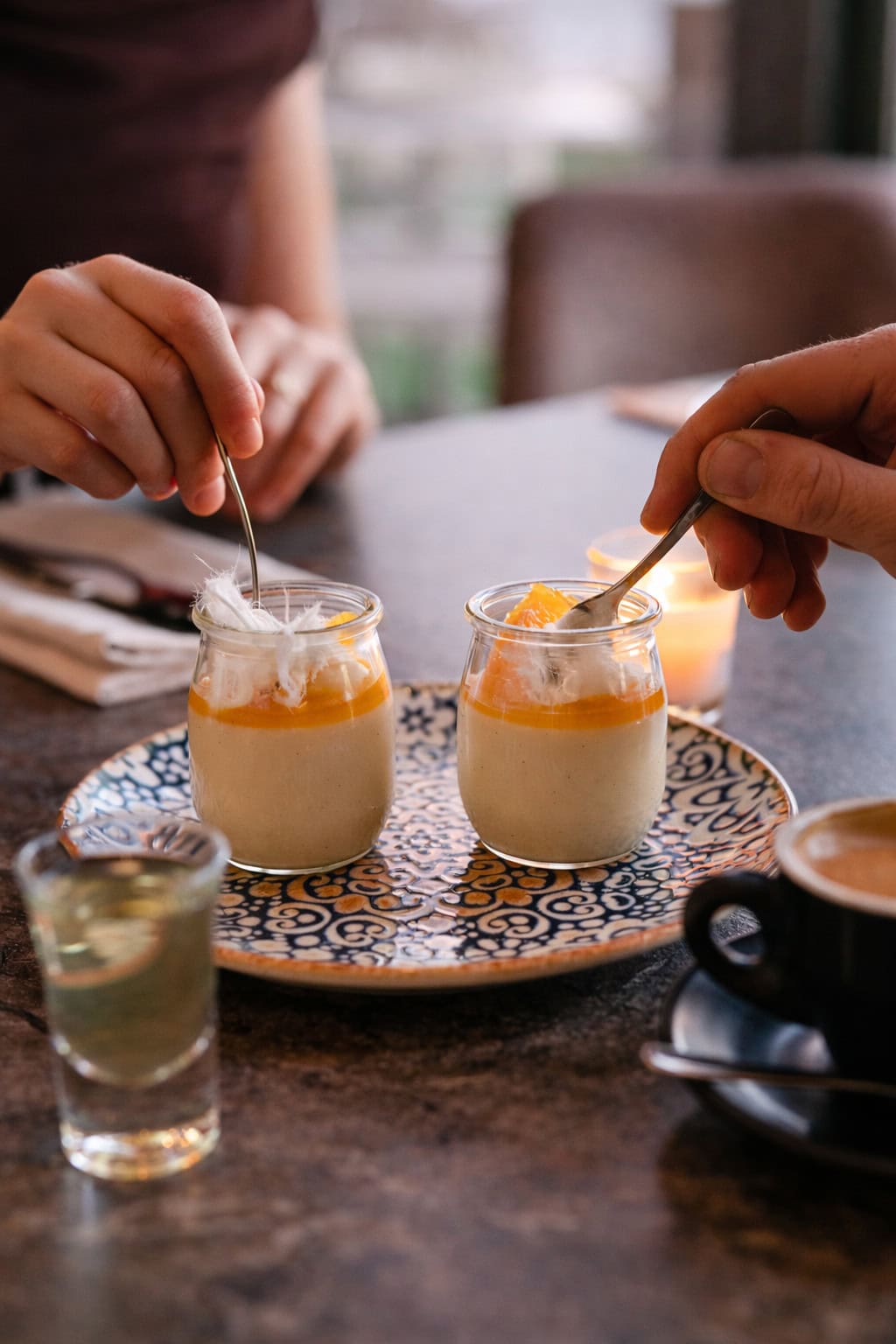 Our Italian Table dining offer (panna cotta) at Lucianos on the Marina.