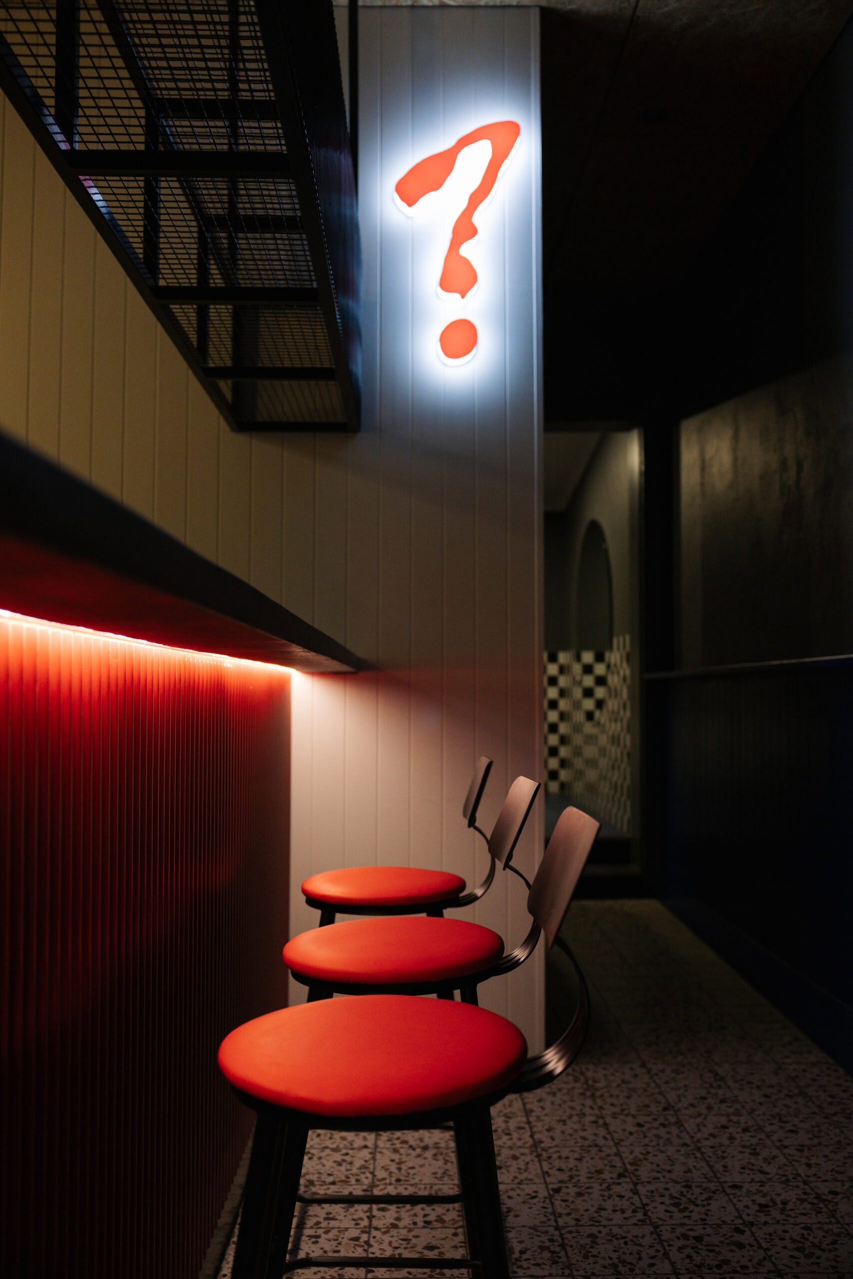 Interiors at When & Where bar in Adelaide.