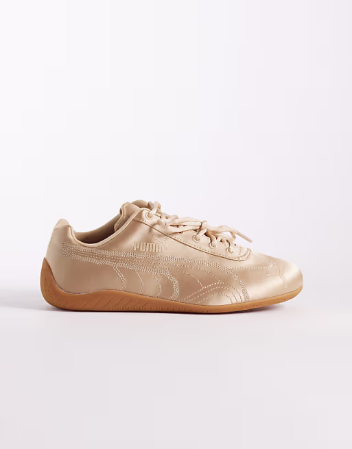 PUMA Speedcat Satin Sneakers in Beige
