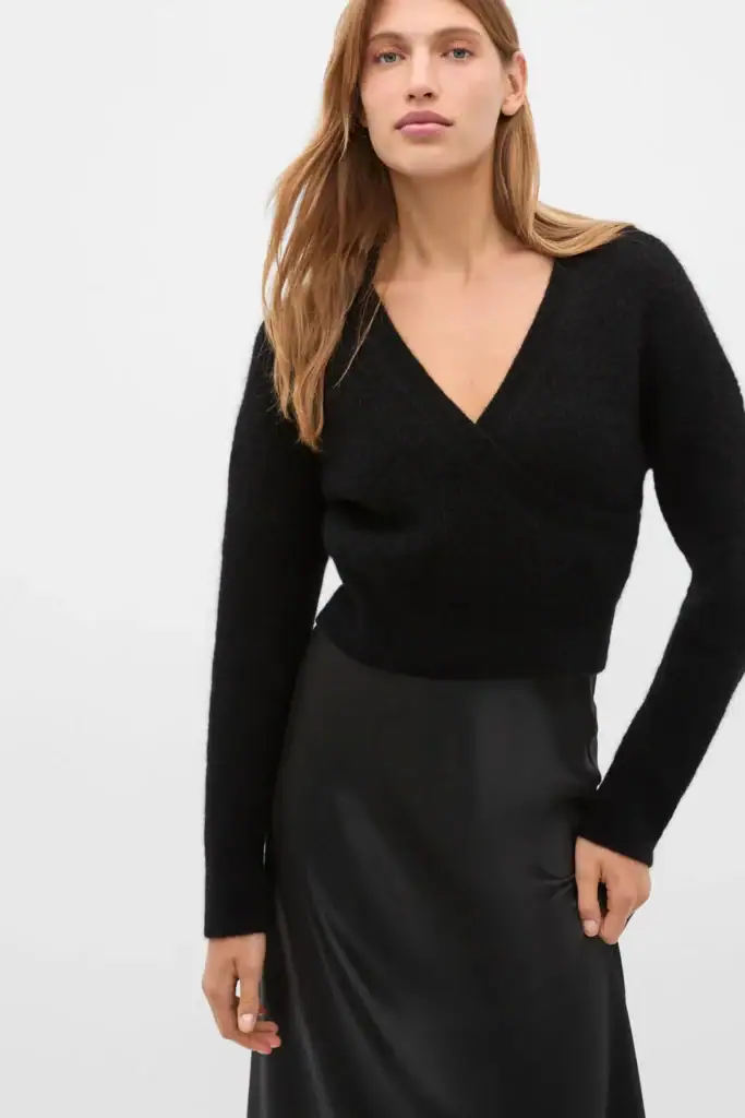 Seed Wrap Front Knit