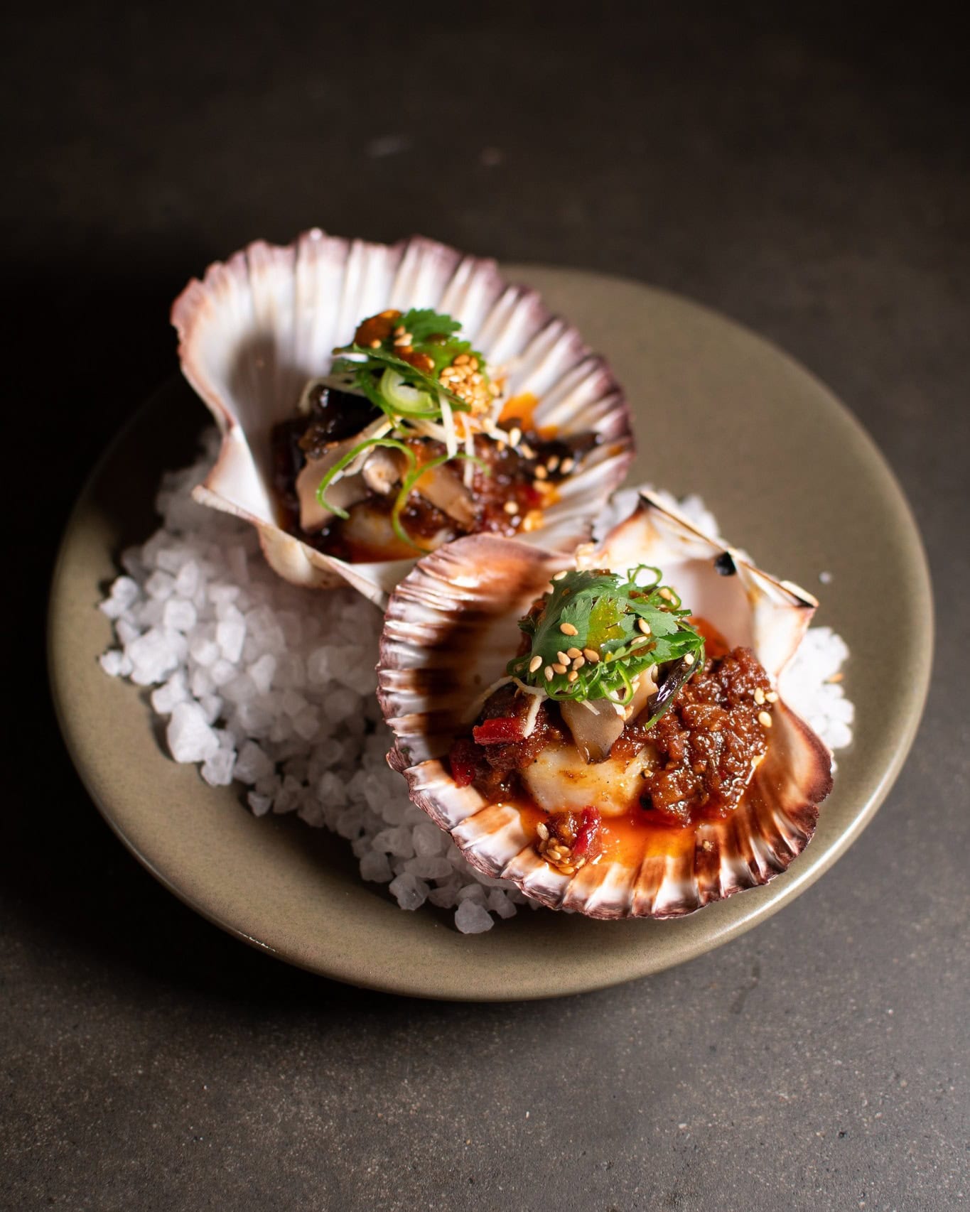 XO scallops at Peel St Restaurant in Adelaide.