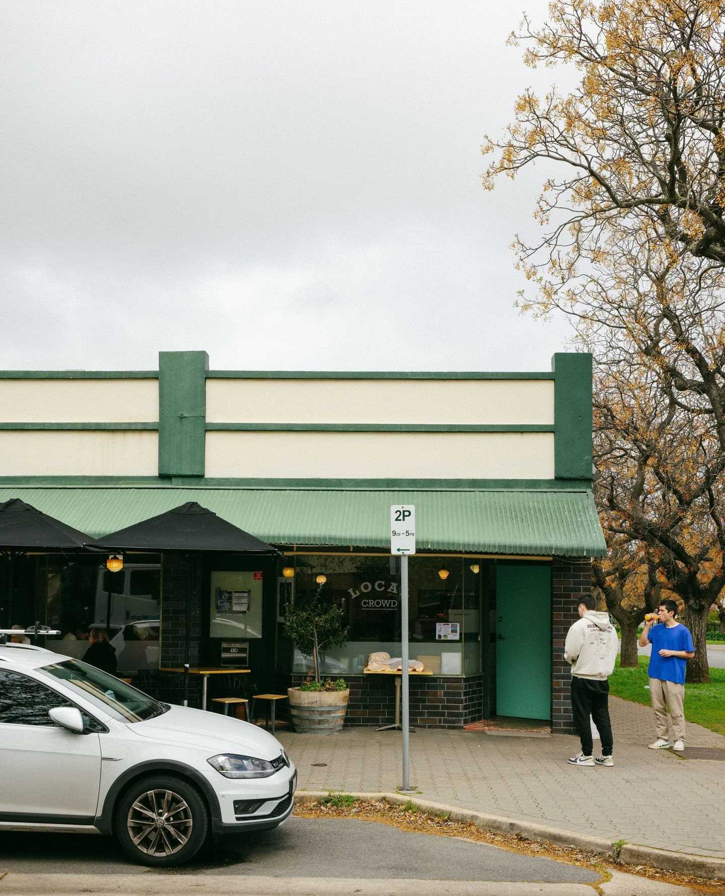 Exterior of Local Crowd cafe in Adelaide.