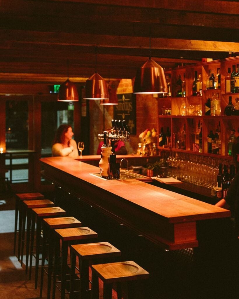 Interiors of bar at Udaberri in Adelaide.