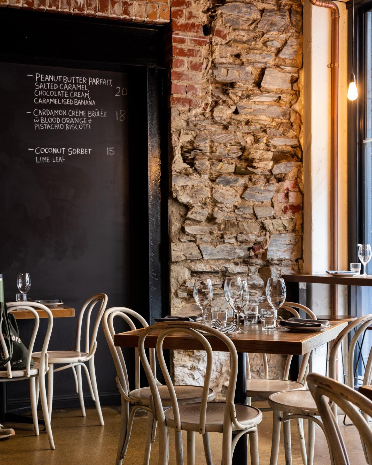 Interiors at Peel St Restaurant in Adelaide.