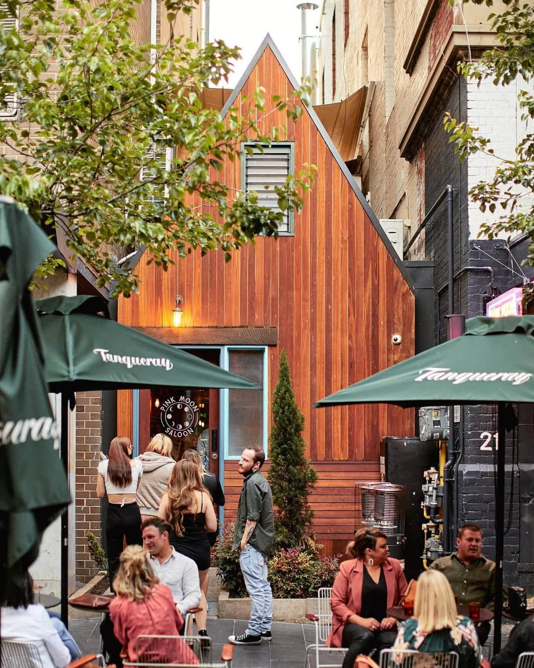 Exterior of Pink Moon Saloon bar in Adelaide.