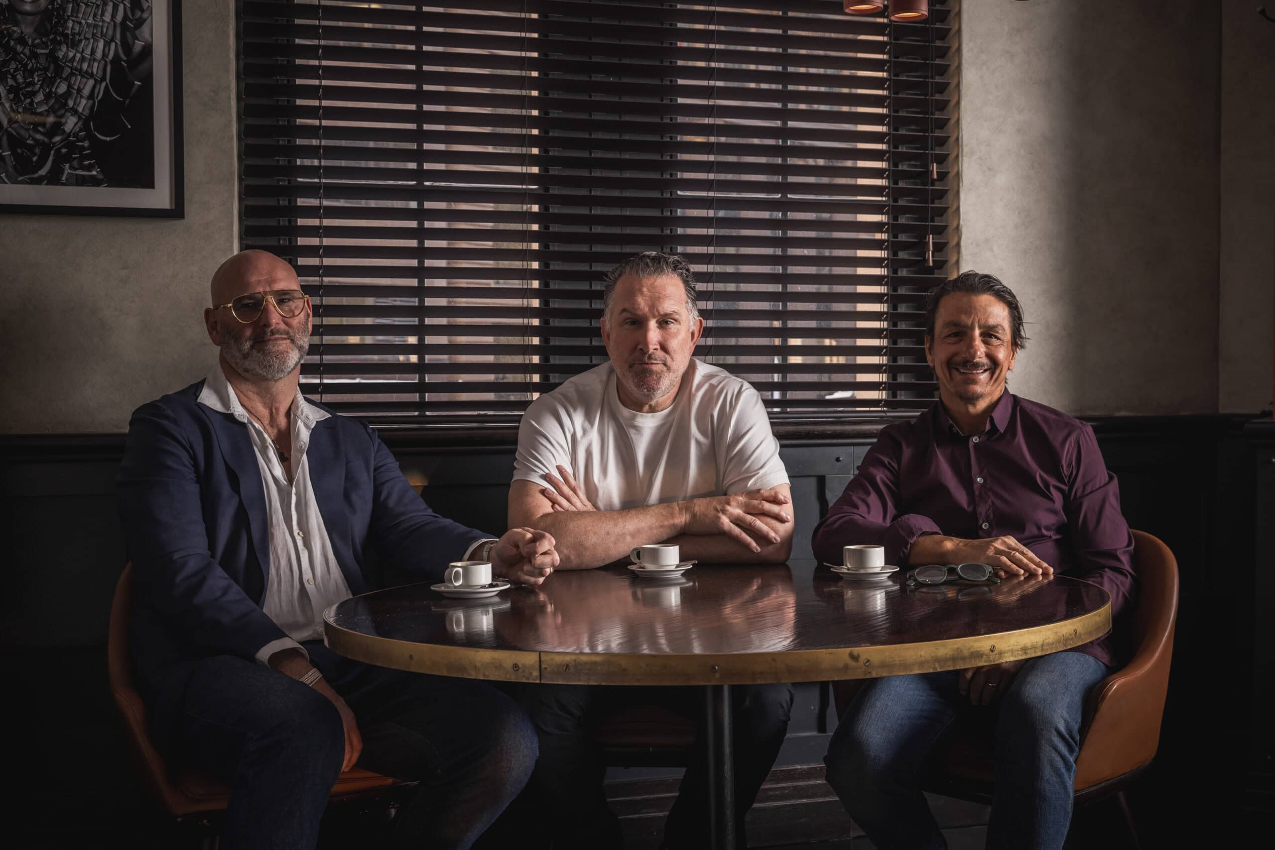 Chefs Alessandro Pavoni Giovanni Pilu and James Kidman at Gowings QT Sydney Dal Mare alla Citta dinner series