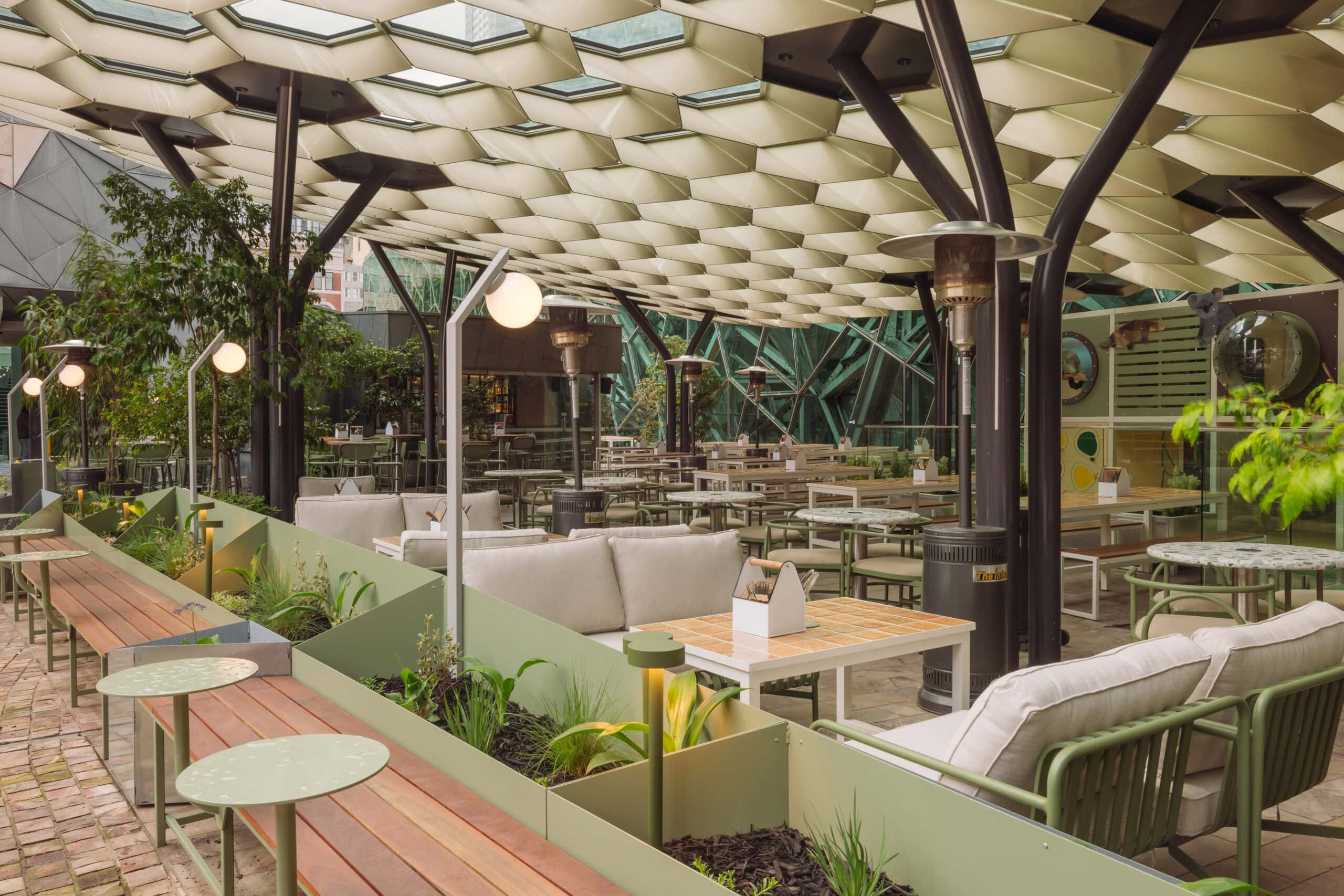 Good Nature Hotel, a new all-weather pub and beer garden at Federation Square in Melbourne.
