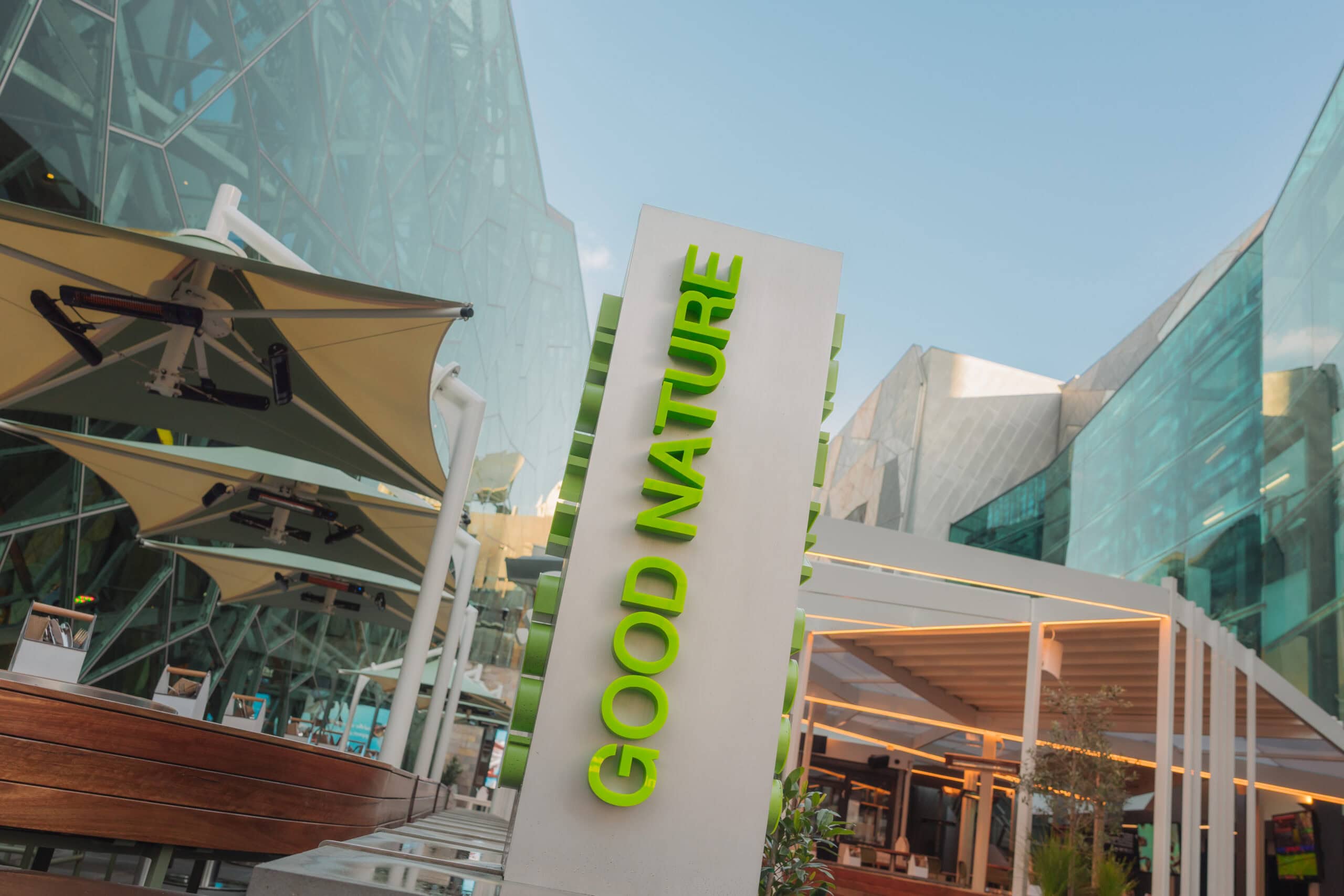 Good Nature Hotel, a new all-weather pub and beer garden at Federation Square in Melbourne.