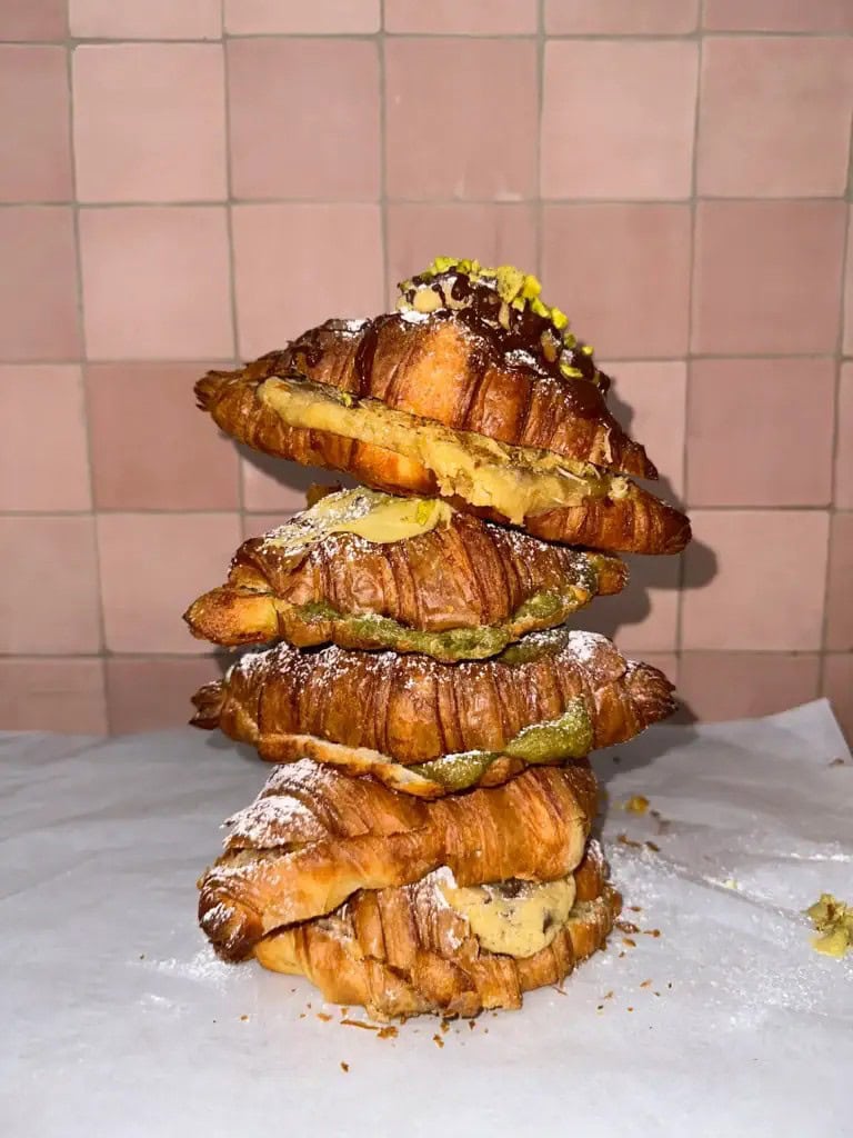 cherry's goods loaded croissants tower