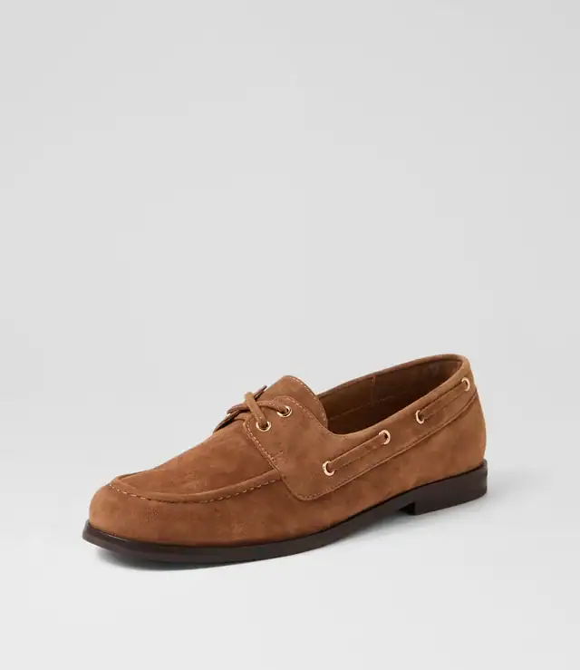 Midas Quart Whiskey Suede Boat Shoes