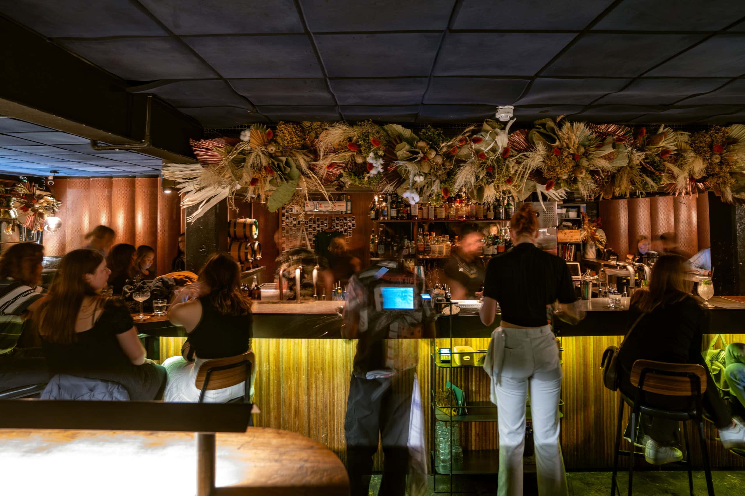 Bar at Maybe Mae bar in Adelaide.