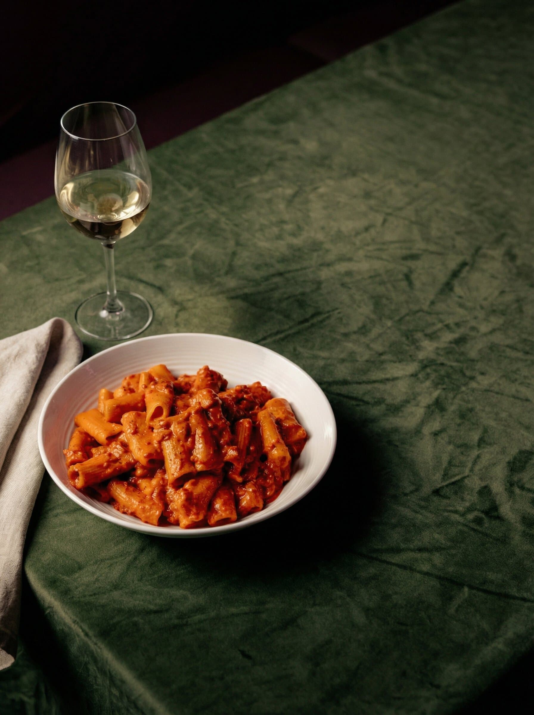 Rigatoni pasta in tomato sauce with white wine at Zaffi Sydney CBD Pasta Thursdays