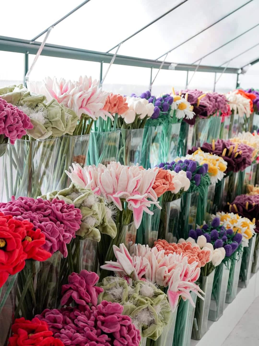 cj hendry flower market stacked flowers