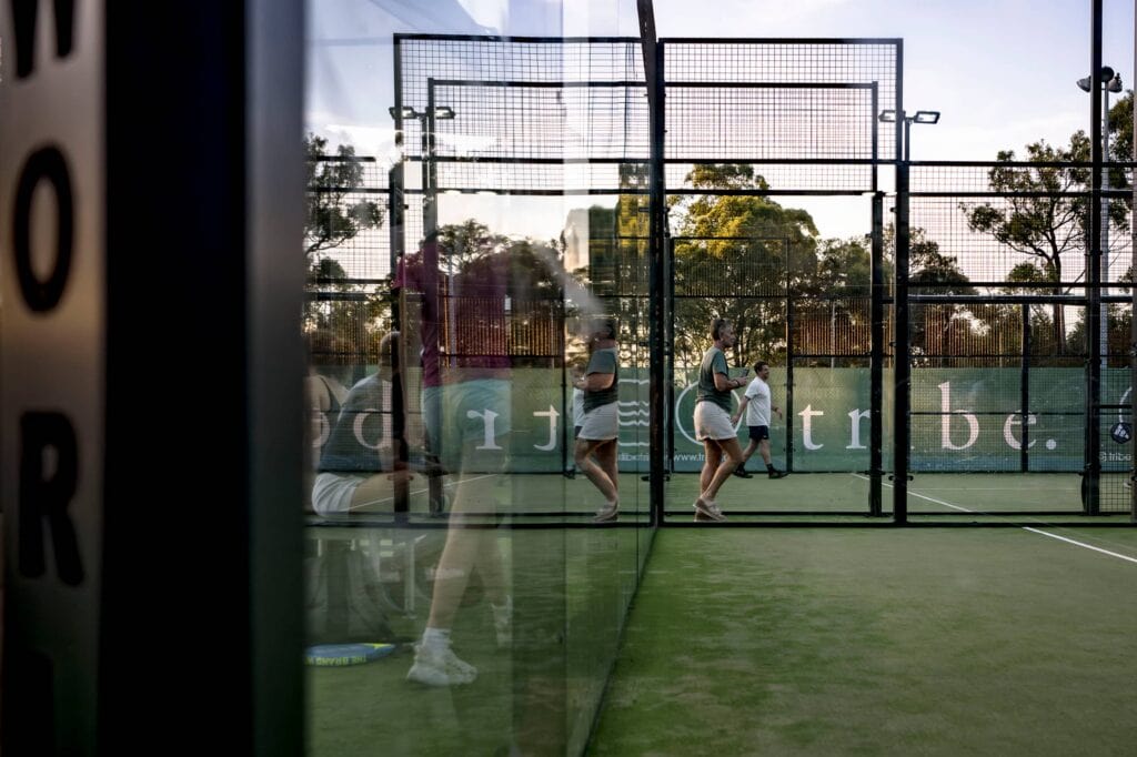 Padel courts at Tribe Padel and Wellness.