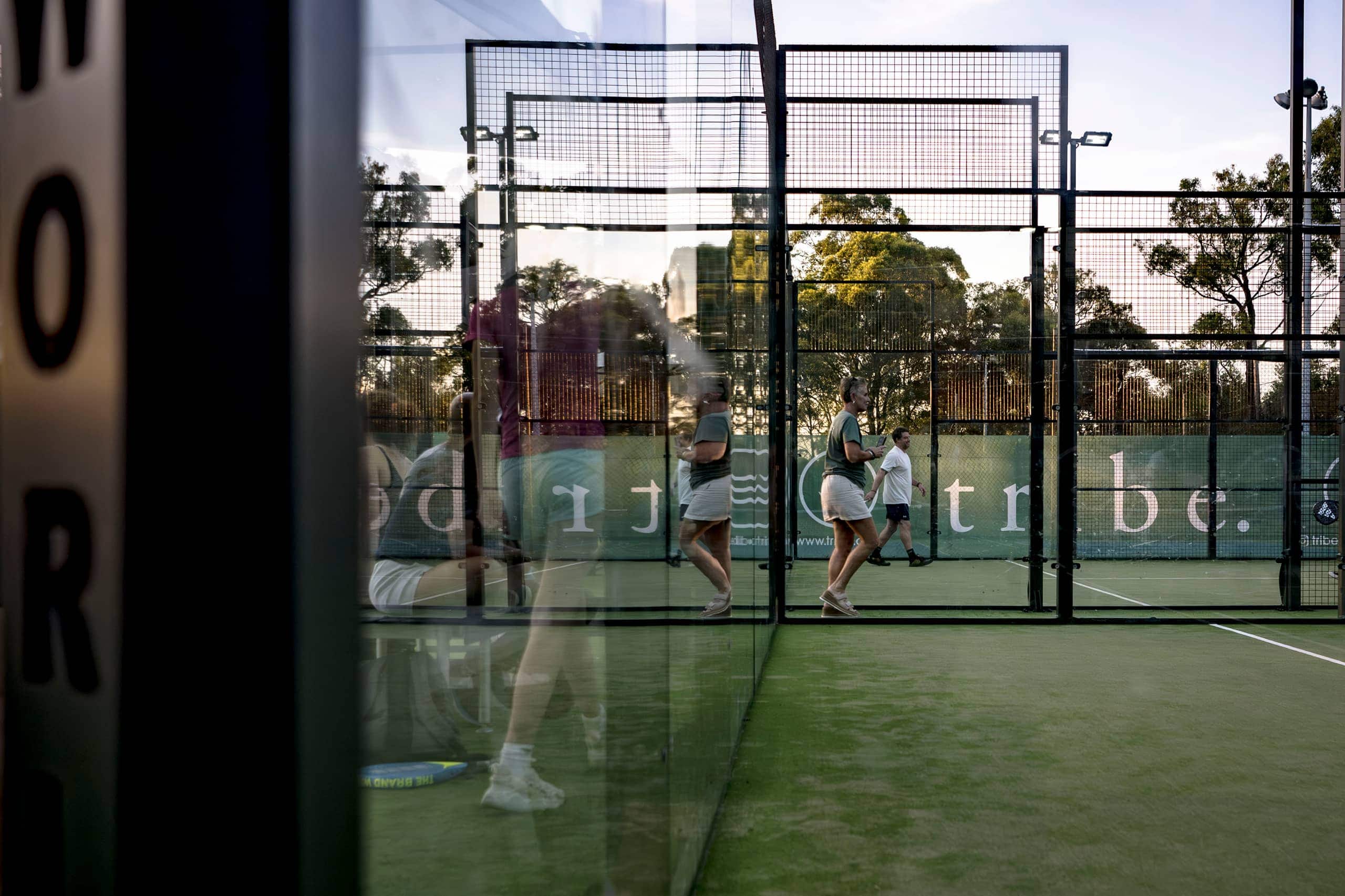 Padel courts at Tribe Padel and Wellness.