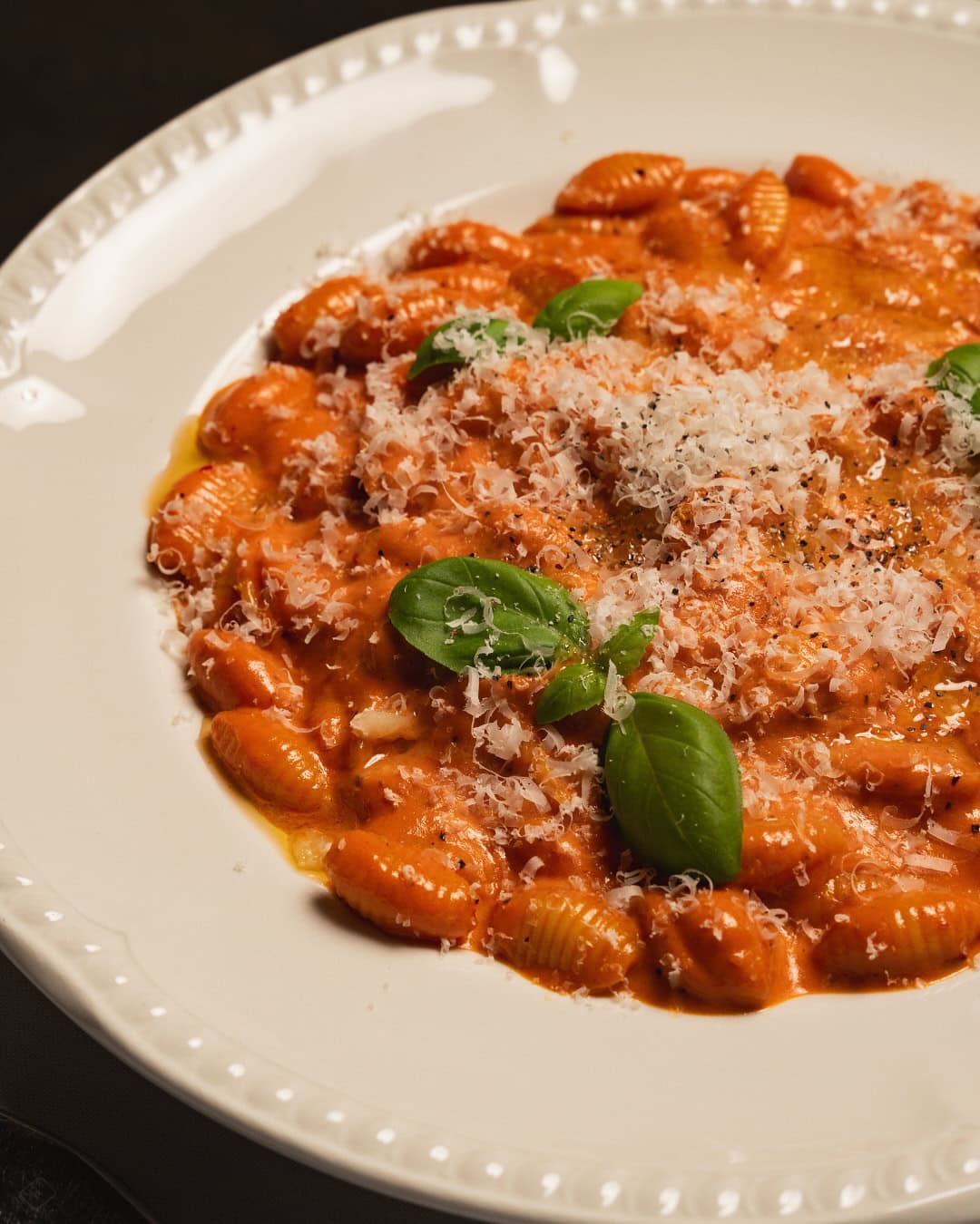 A closeup of a bowl of cavatelli at mille vin in Surry Hills.