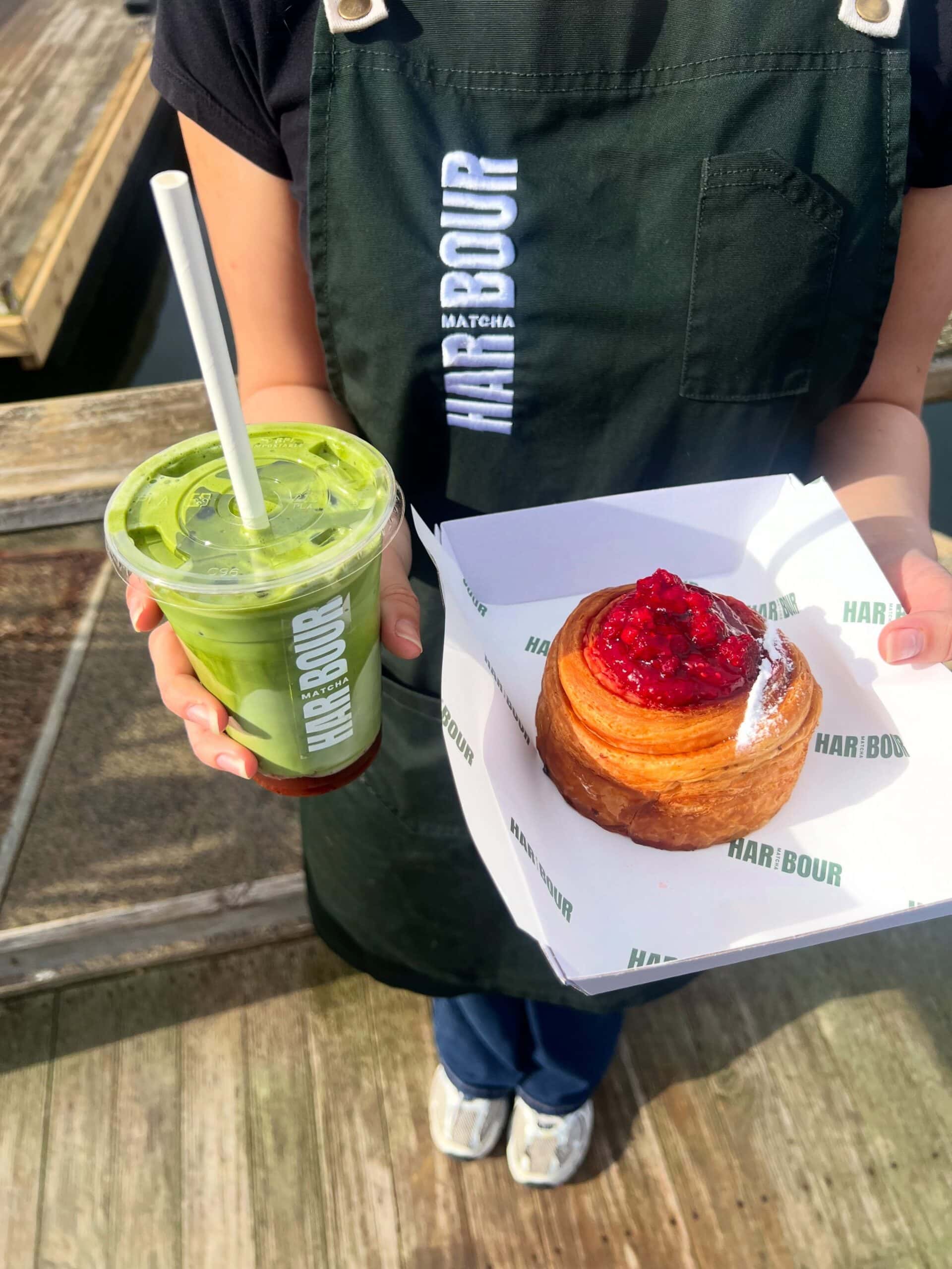 pastry and matcha at harbour matcha hobart