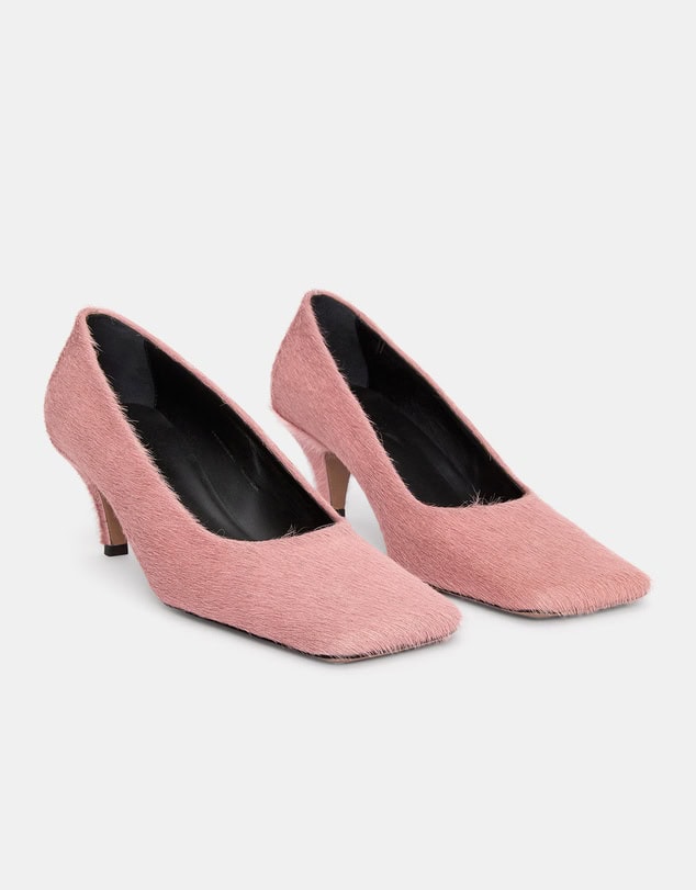 Arket Pony-Hair Effect Leather Pumps
