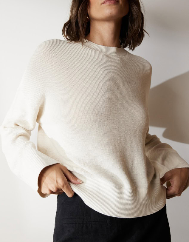 Atmos&Here Organic Cotton Relaxed Crew Knit