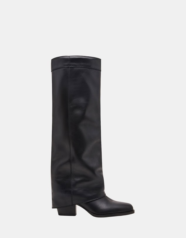 Steeve Madden Winnick Black Leather Boots
