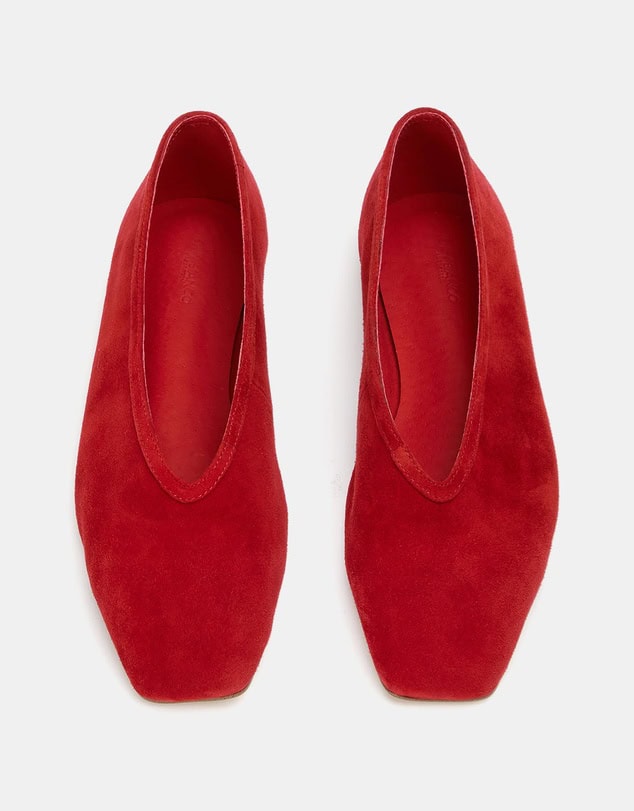 Tony Bianco Bianca Flats Red Suede