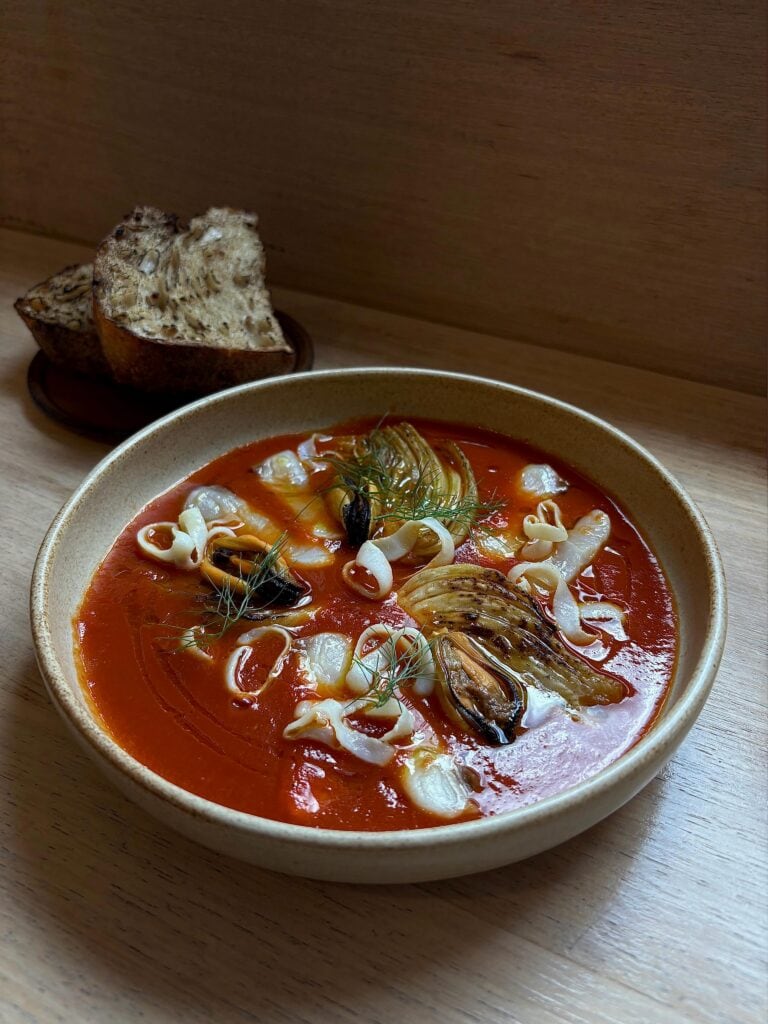 A Broth Dish at Leoht Hobart Battery Point