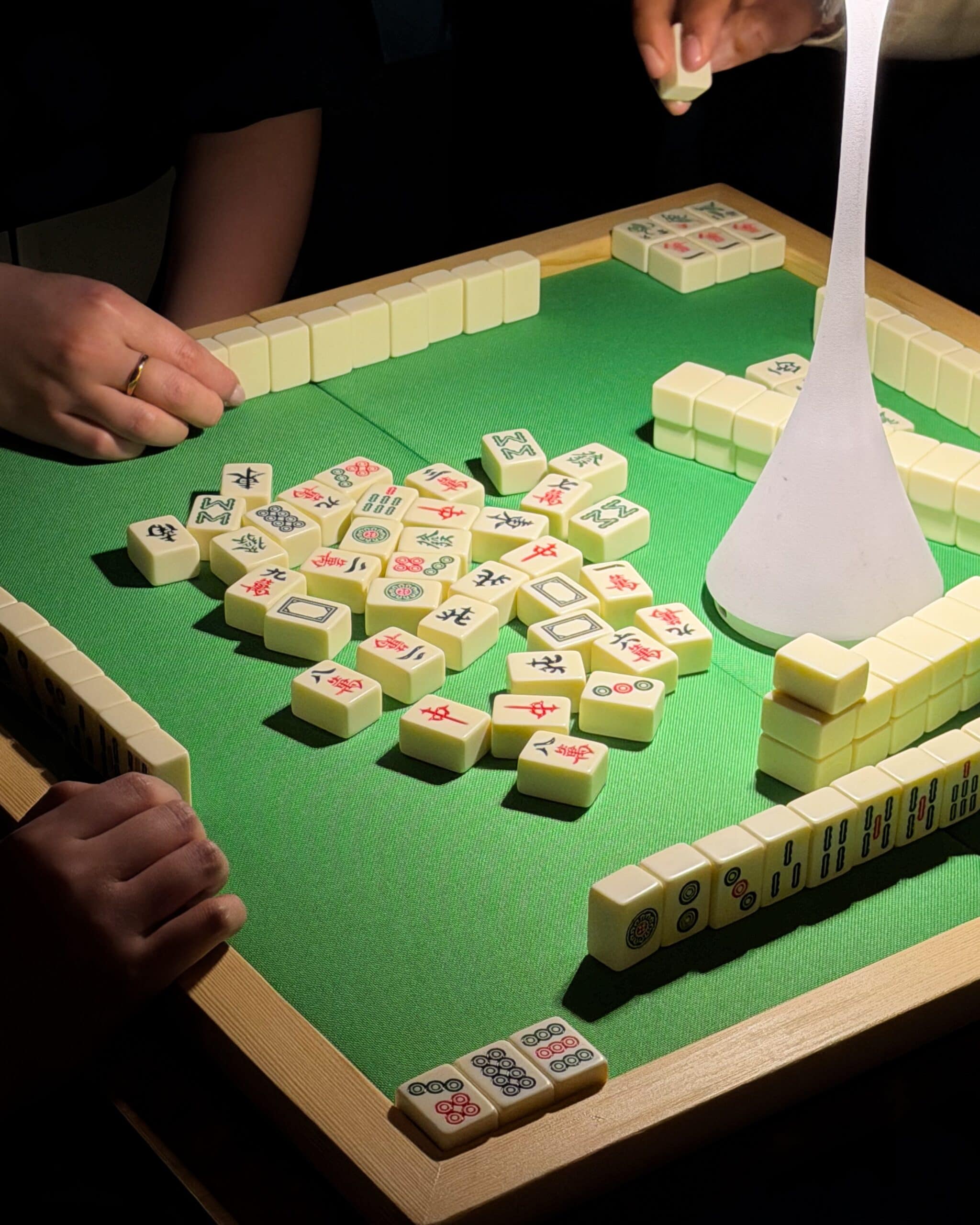 Mahjong tiles game at No Flowers Mahjong Club Sakura House Sydney CBD