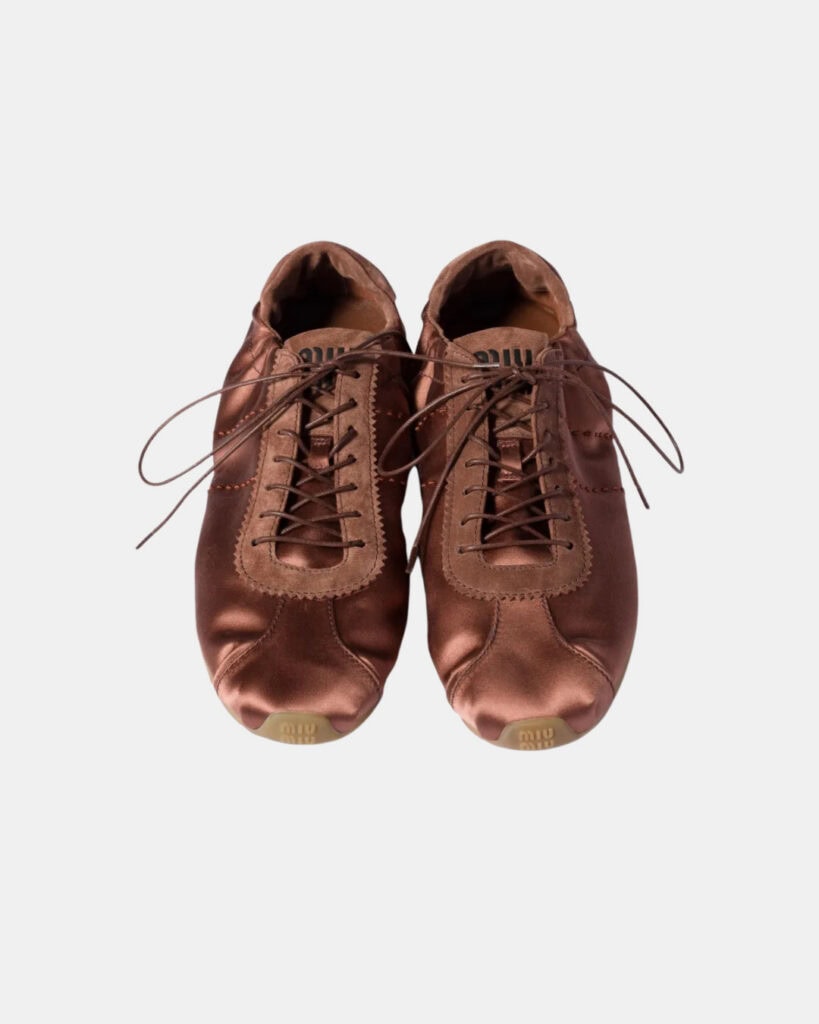 Miu Miu Plume Lace-Up Sneakers