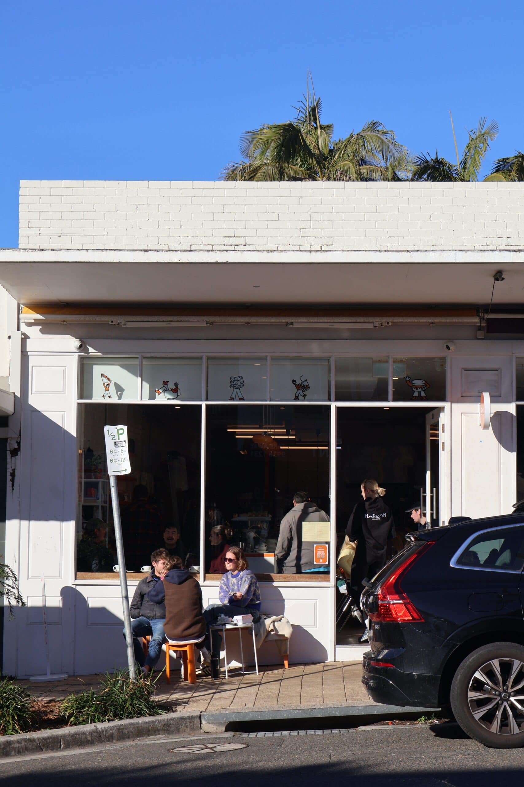 Shopfront exterior with outdoor seating at Serva Freshwater Sydney