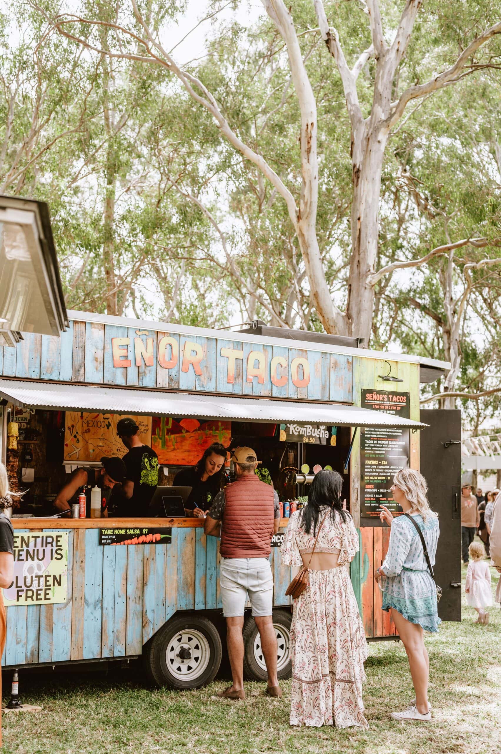 Food vendor at Handpicked Festival in Langhorne Creek in Adelaide.