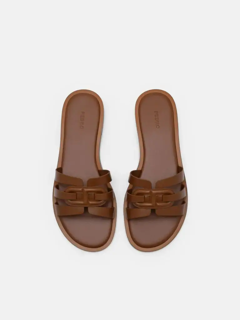 PEDRO Carmel Leather Slide Sandals
