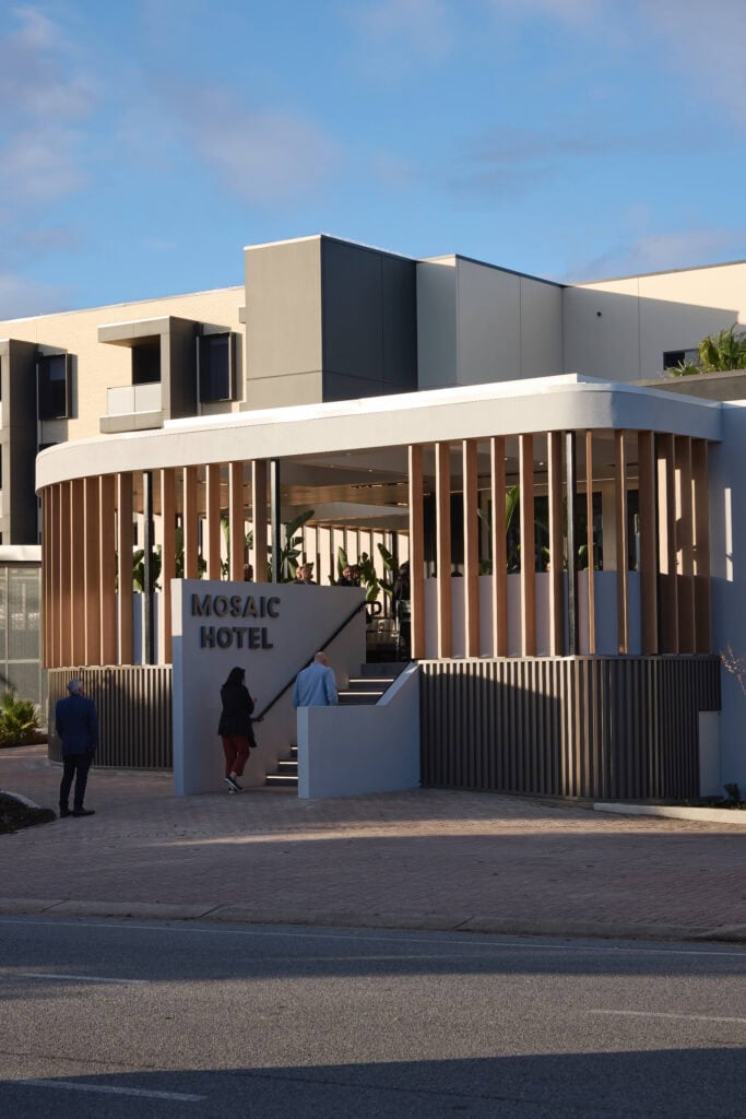 New beer garden at Mosaic Hotel in Adelaide.