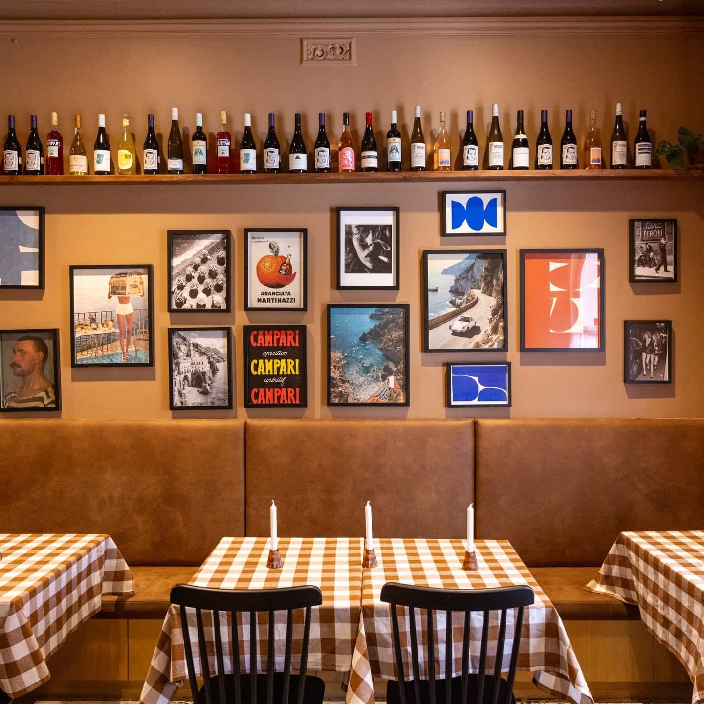 Italian-inspired fit out at Pia's in Glenelg in Adelaide.