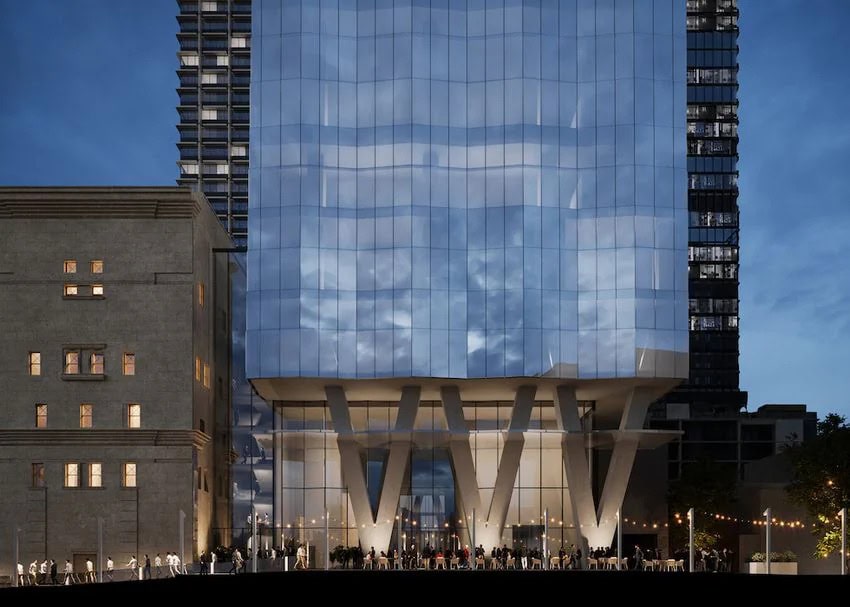 Render of the Westin hotel at Keystone Tower on North Terrace in Adelaide.