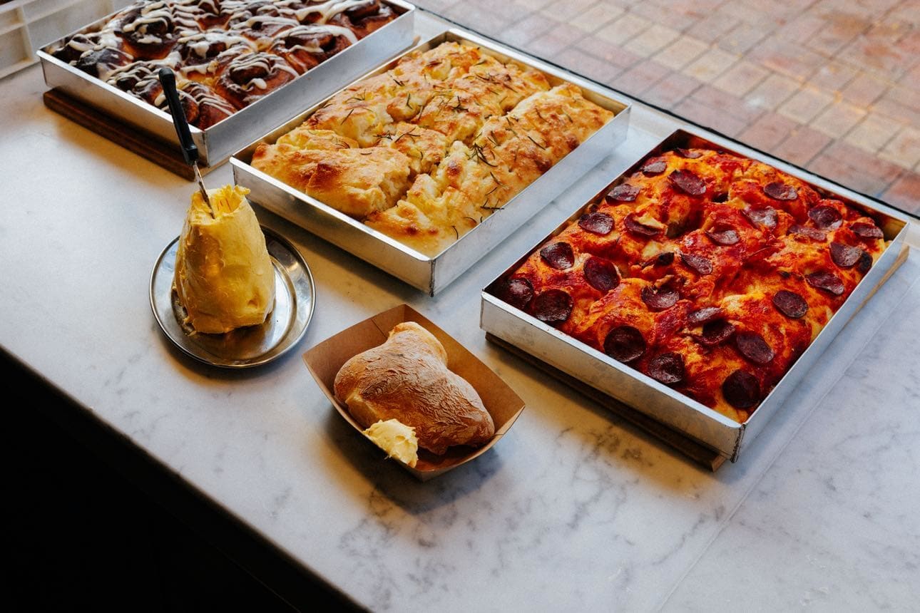 Focaccia from Falcone micro bakery in Adelaide.
