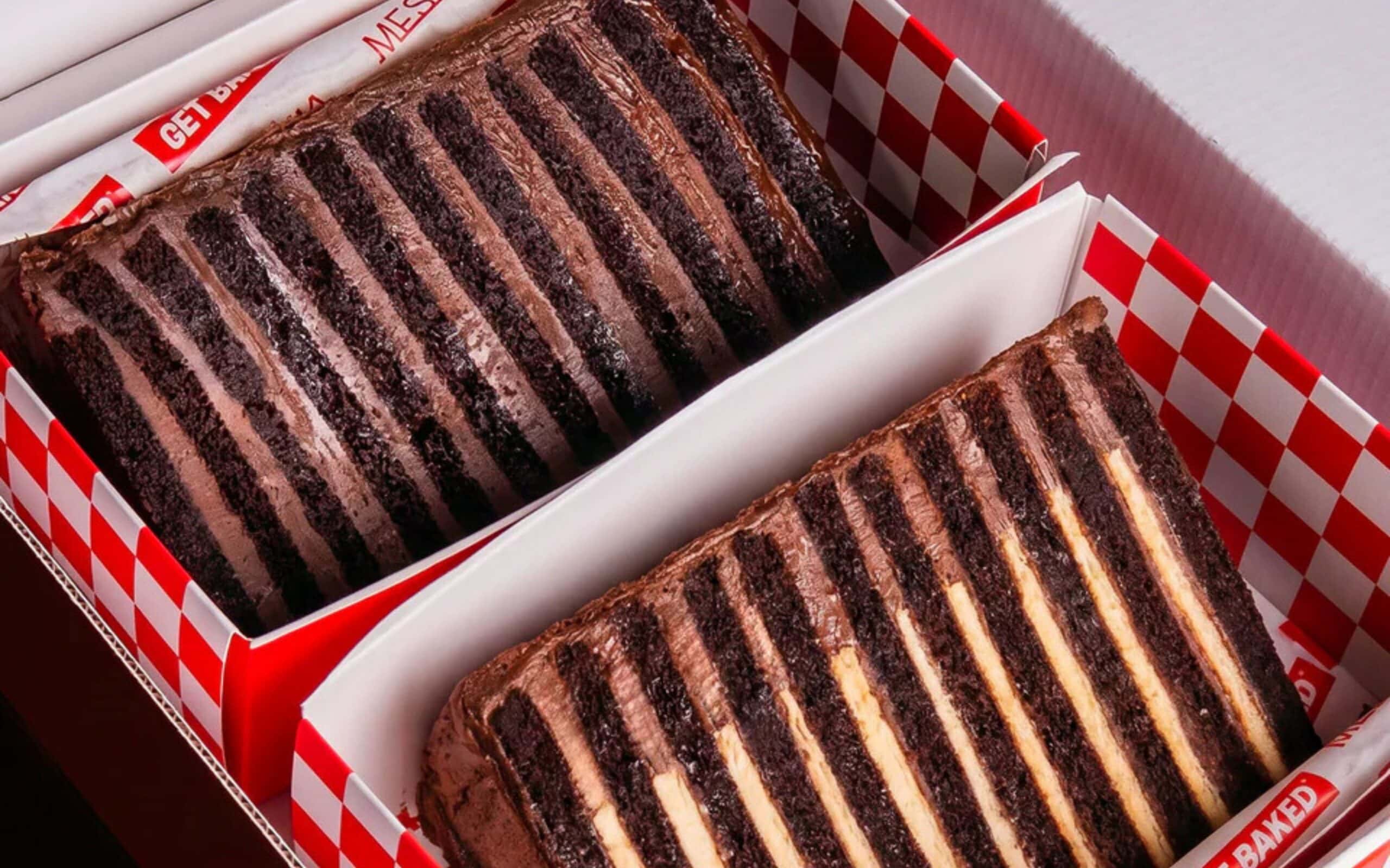 Slices of the Messina x Get Baked collaboration.
