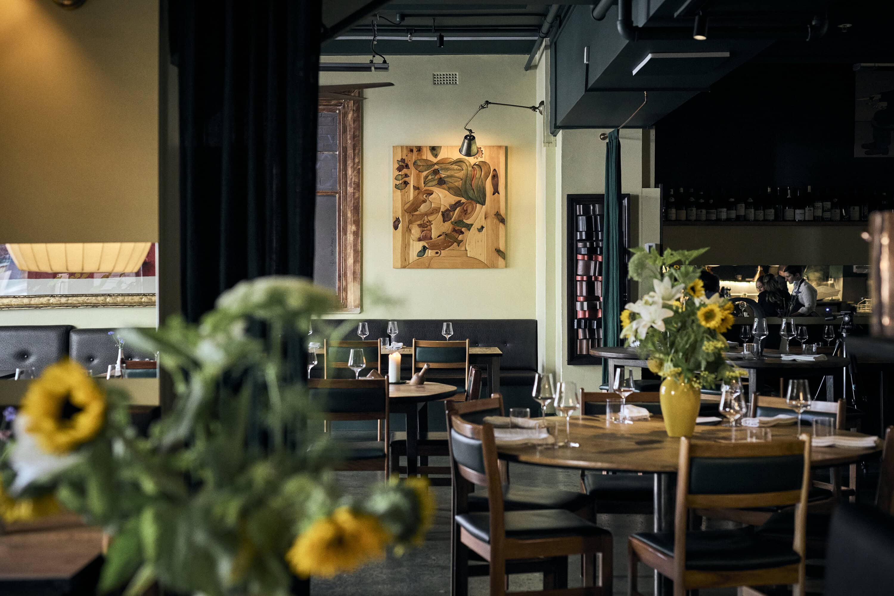 gorgeous interiors at Fico in Hobart, a beautiful restaurant.