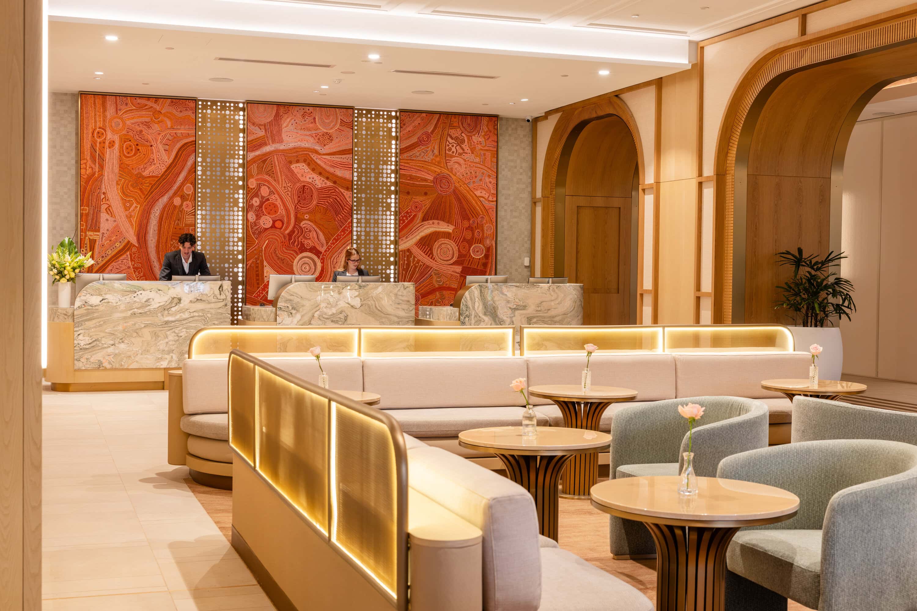 Reception area at Amora Adelaide
