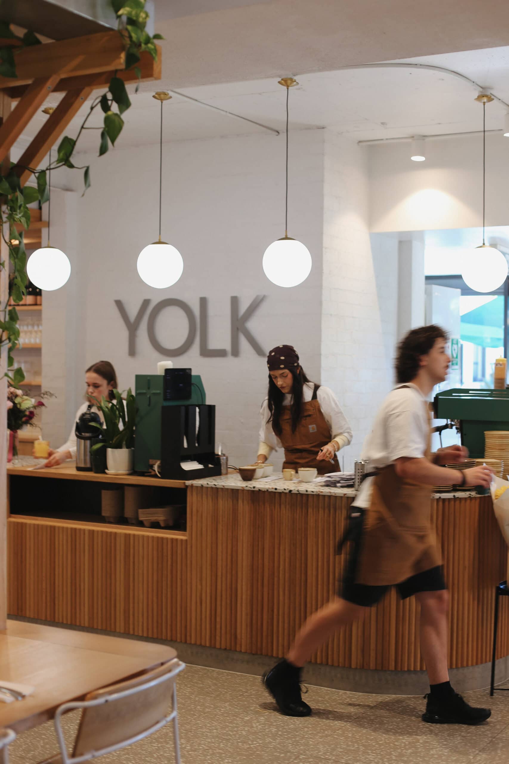 Interiors at Yolk Cafe in Walkerville in Adelaide.