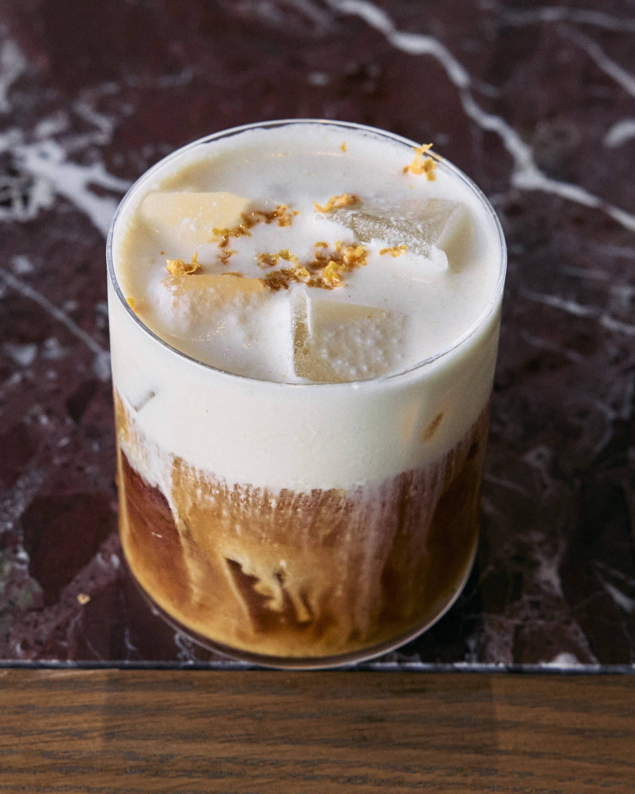 Ca Phe Muoi salted Vietnamese iced coffee with cream foam and citrus zest Ca Phe Mai Double Bay Sydney