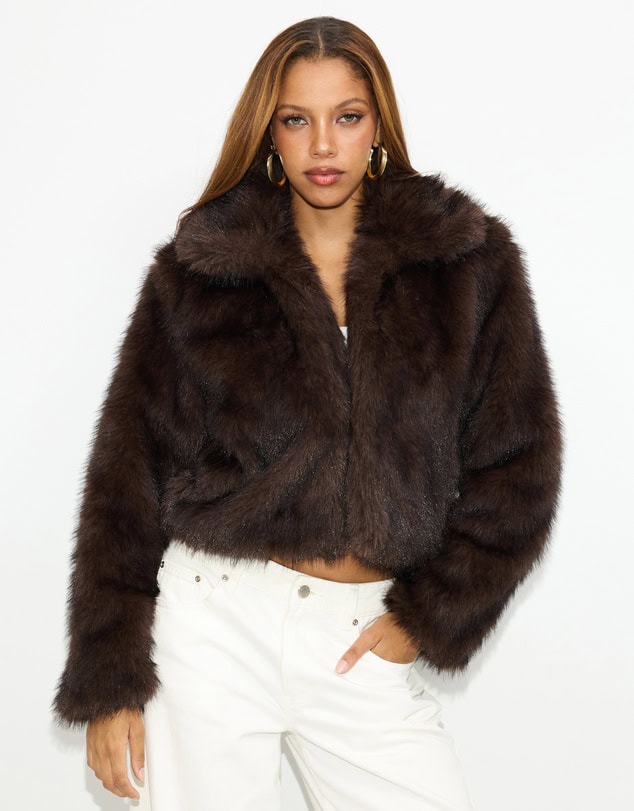 Dazie Downtown Girl Faux Fur Jacket
