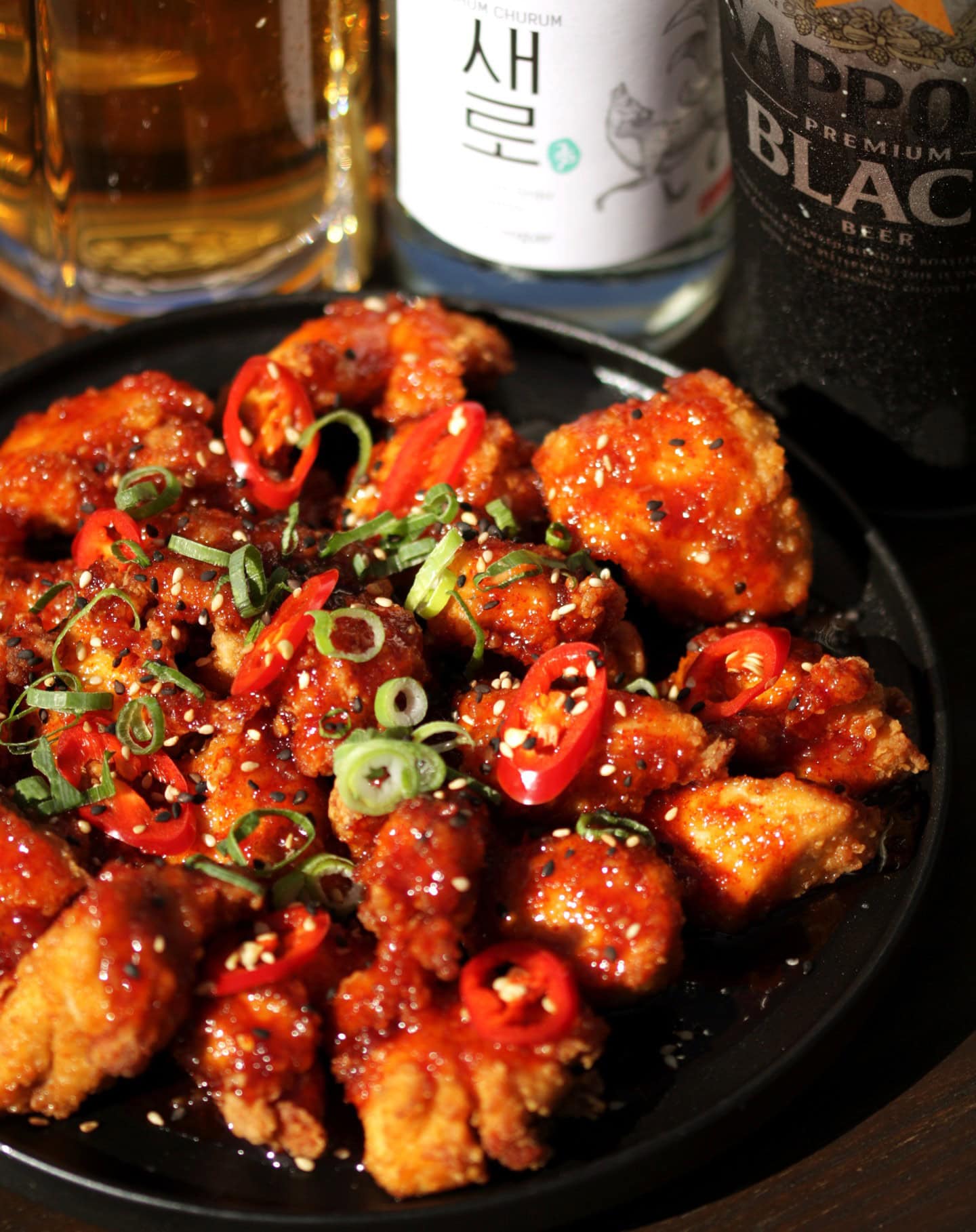 A bowl of chilli fried chicken at Haruya Izakaya in Graceville.