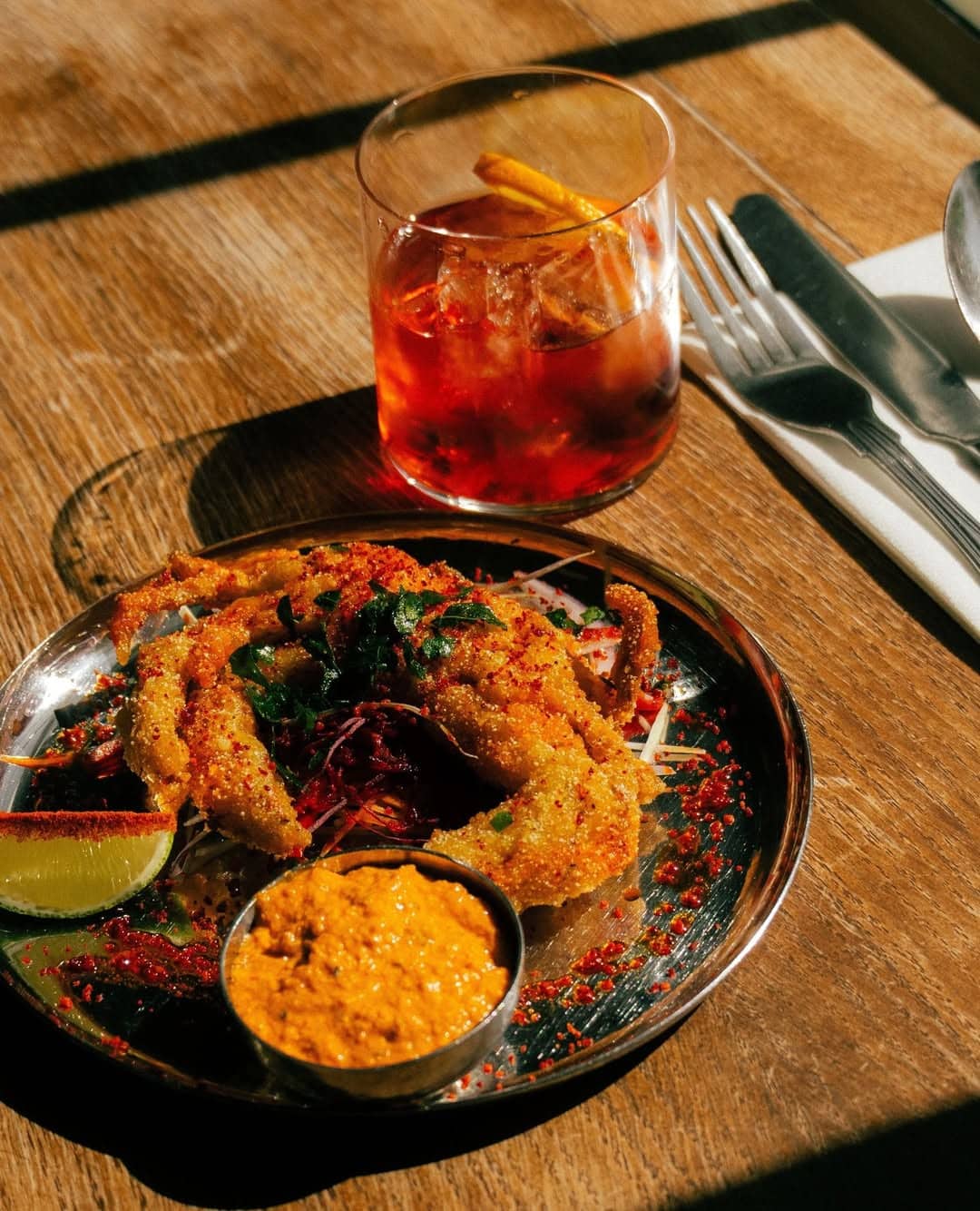 A deepfried softshell crab from The Tamil Crown in Angel.
