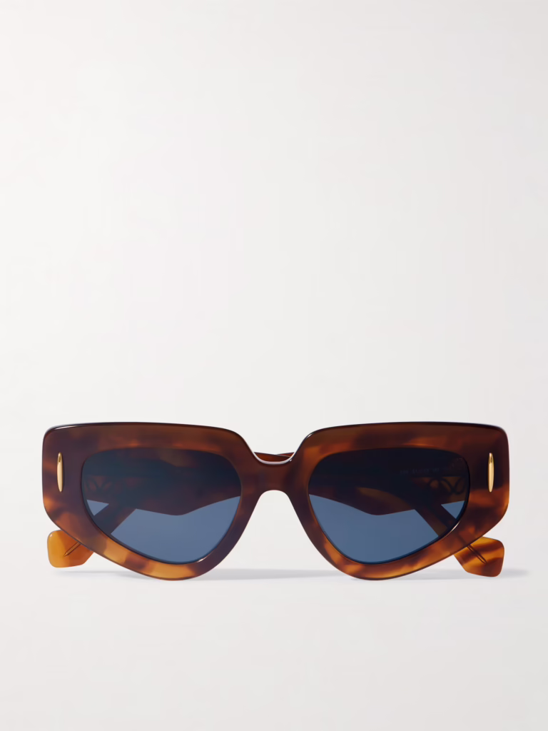 LOEWE Anagram Cat-Eye Tortoiseshell Acetate Sunglasses