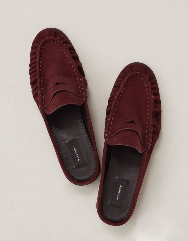 Witchery Zoe Suede Mule Loafers