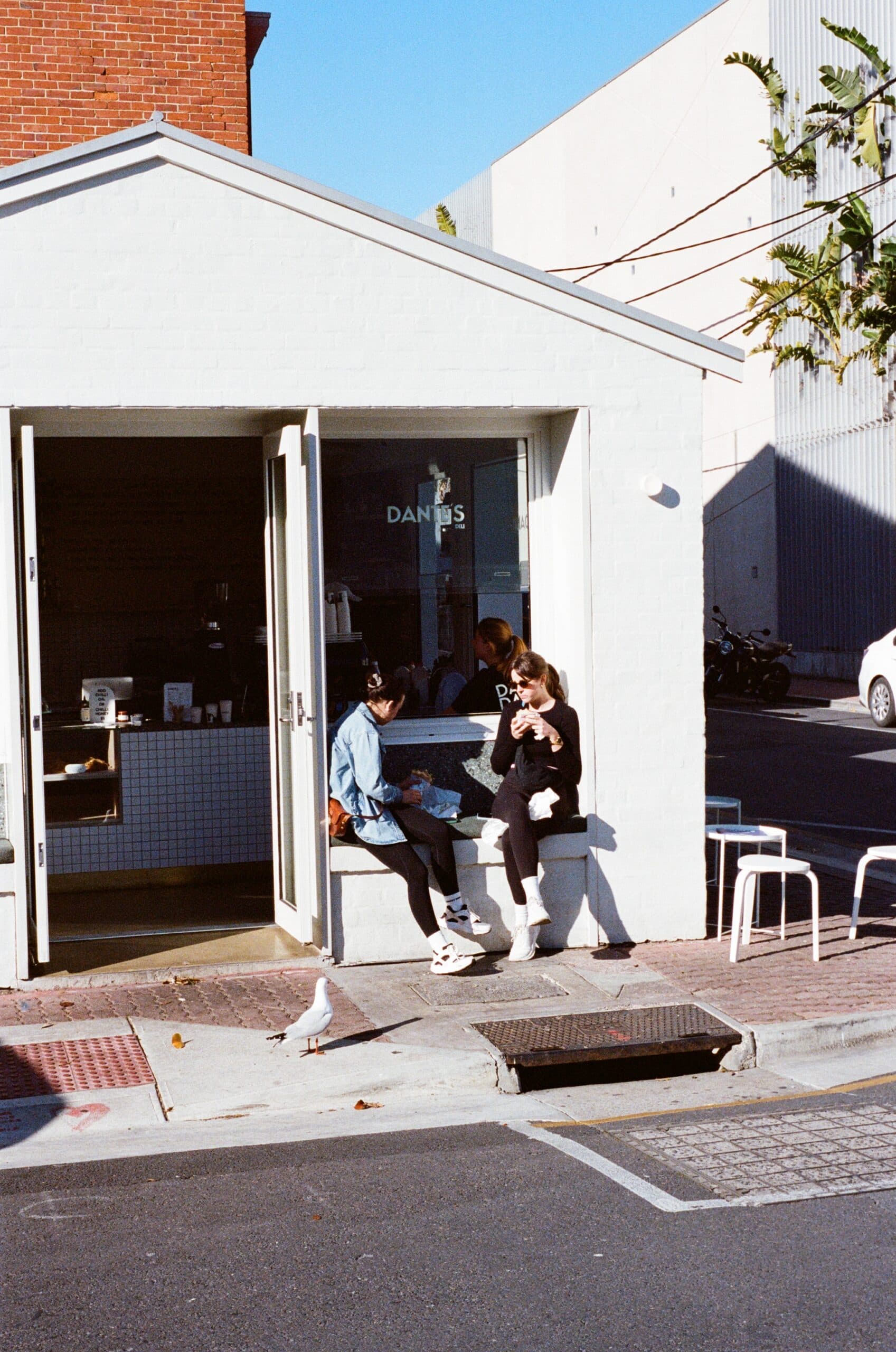 Outside of Dante's Deli in Adelaide.